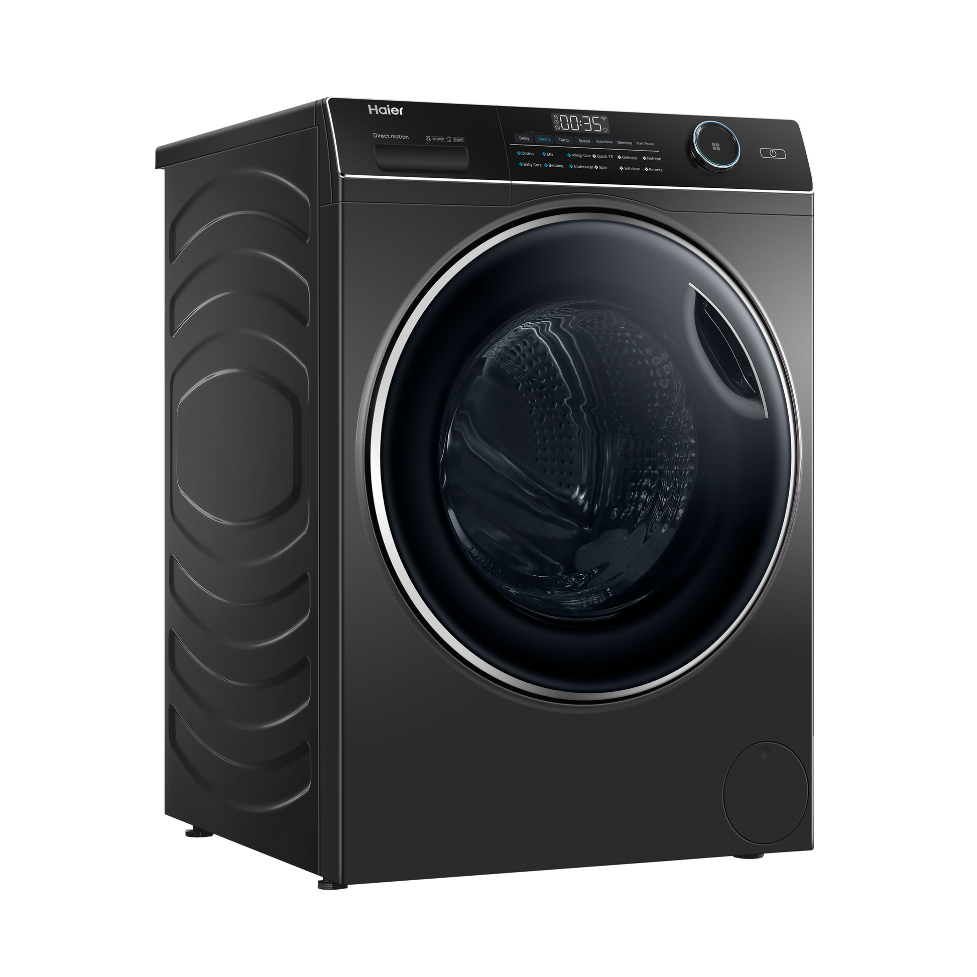 Haier 9 kg Fully Automatic Front Load Washing Machine (HW90-DM14959CS8U1, Direct Motion Motor, Dark Jade Silver)