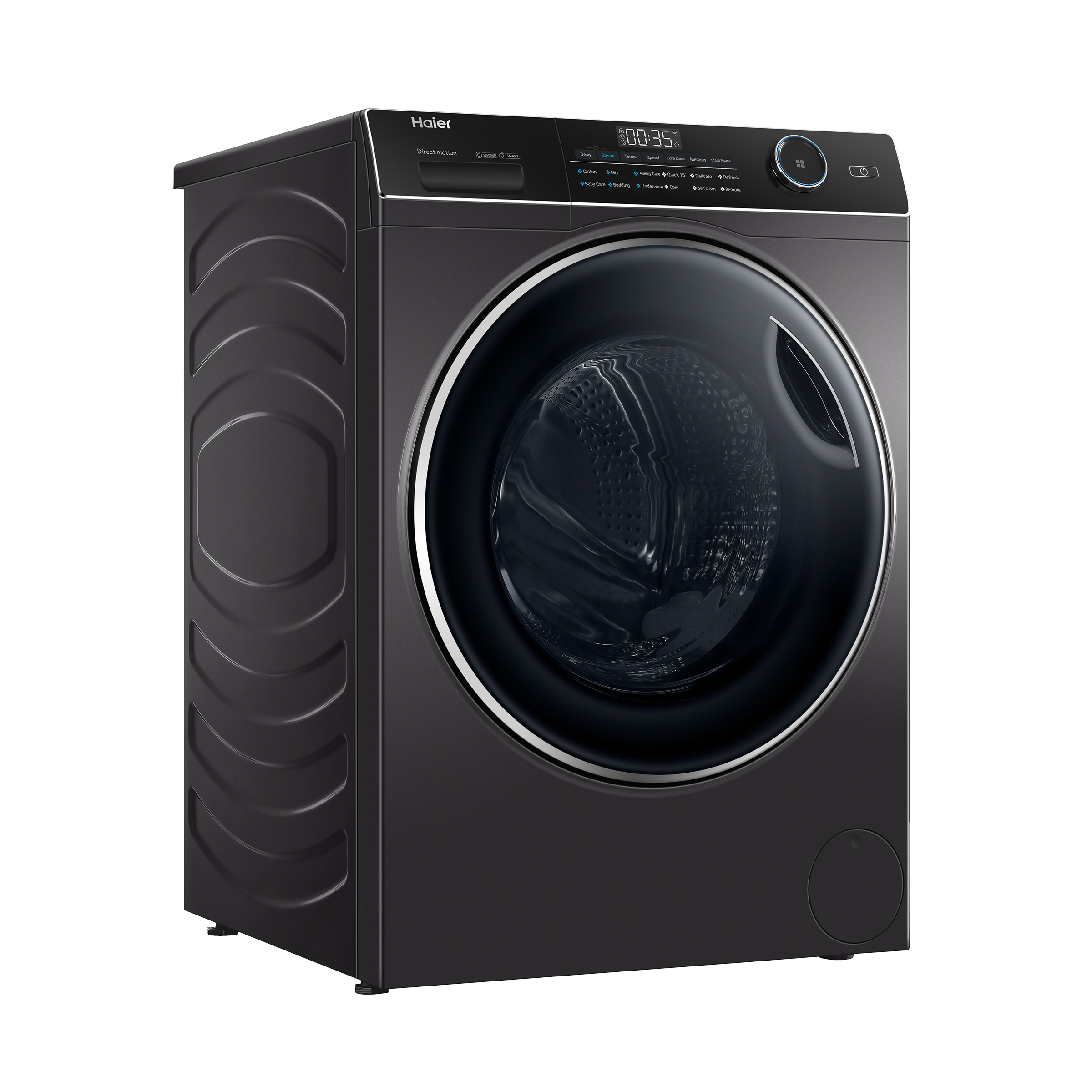 Haier 9 kg Fully Automatic Front Load Washing Machine (HW90-DM14959CS8U1, Direct Motion Motor, Dark Jade Silver)