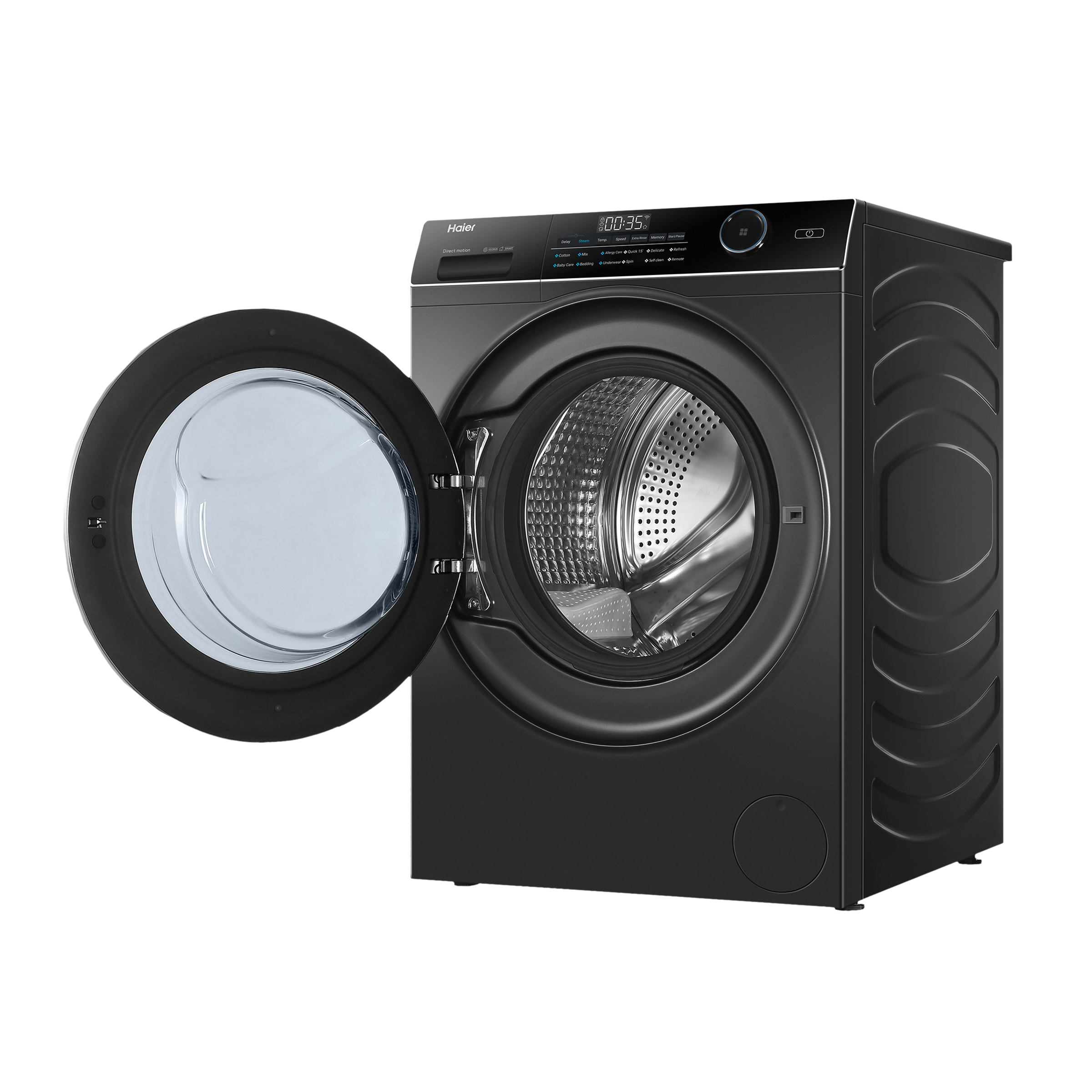 Haier 9 kg Fully Automatic Front Load Washing Machine (HW90-DM14959CS8U1, Direct Motion Motor, Dark Jade Silver)