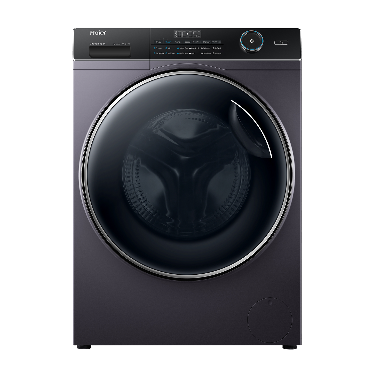 Haier 8 kg Fully Automatic Front Load Washing Machine (HW80-DM14959CS6U1, Direct Motion Motor, Starry Silver)