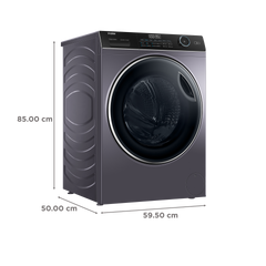 Haier 8 kg Fully Automatic Front Load Washing Machine (HW80-DM14959CS6U1, Direct Motion Motor, Starry Silver)