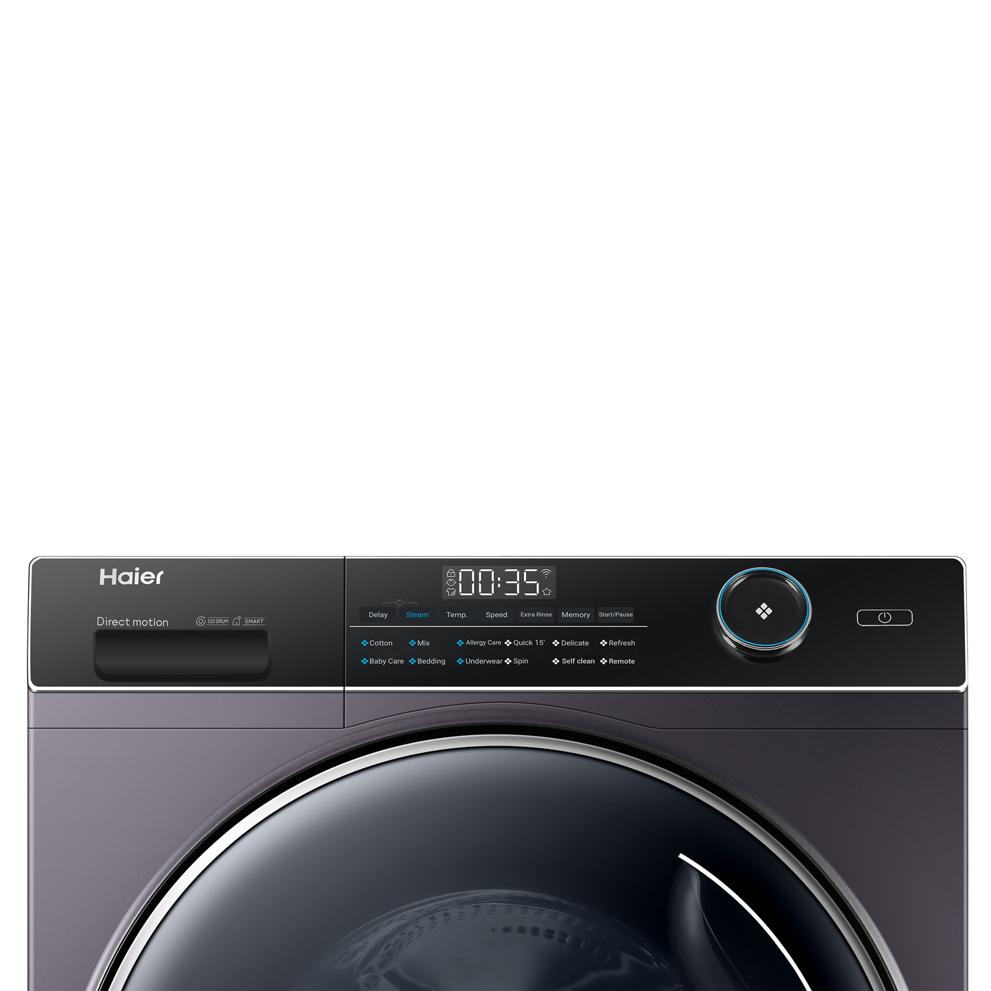 Haier 8 kg Fully Automatic Front Load Washing Machine (HW80-DM14959CS6U1, Direct Motion Motor, Starry Silver)