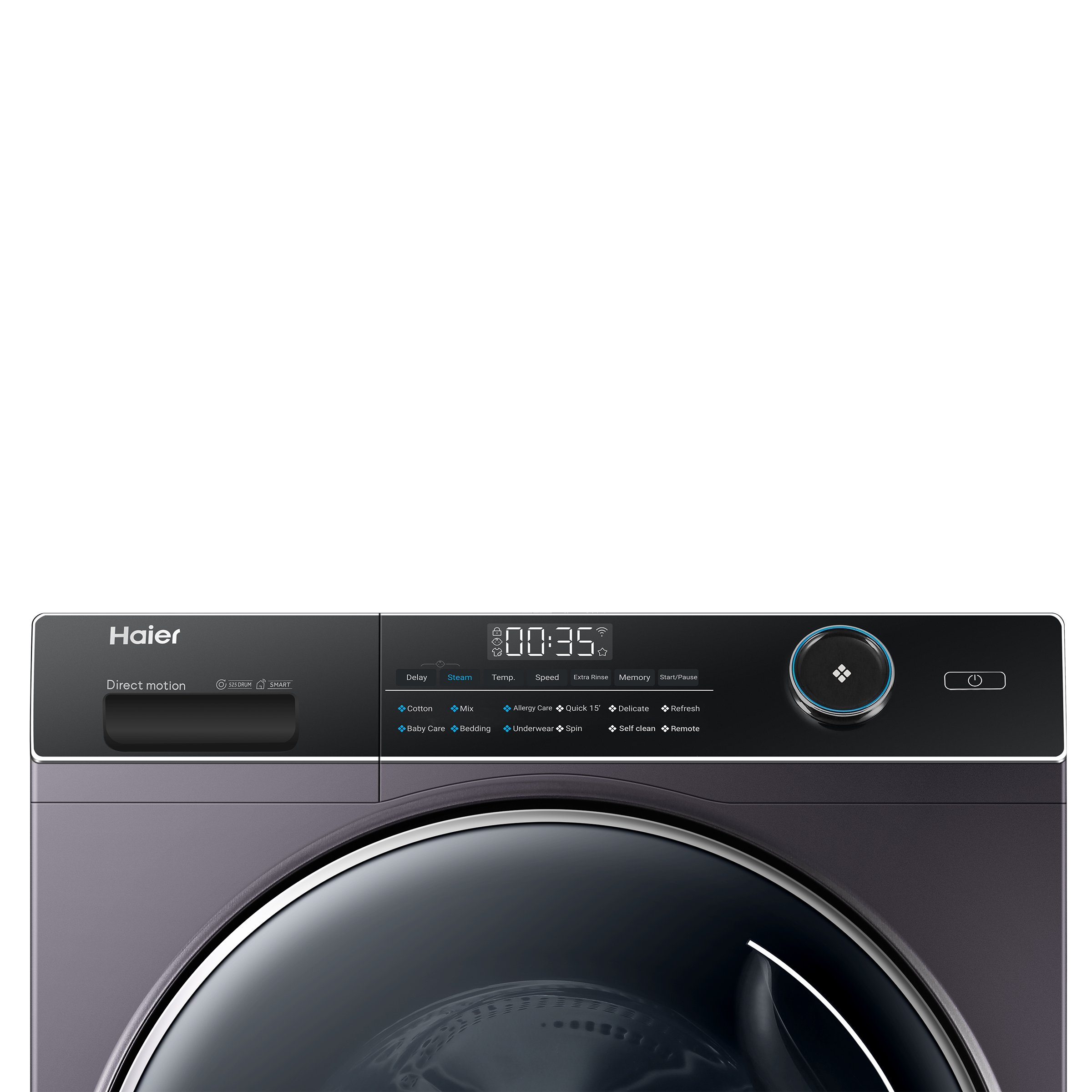 Haier 8 kg Fully Automatic Front Load Washing Machine (HW80-DM14959CS6U1, Direct Motion Motor, Starry Silver)