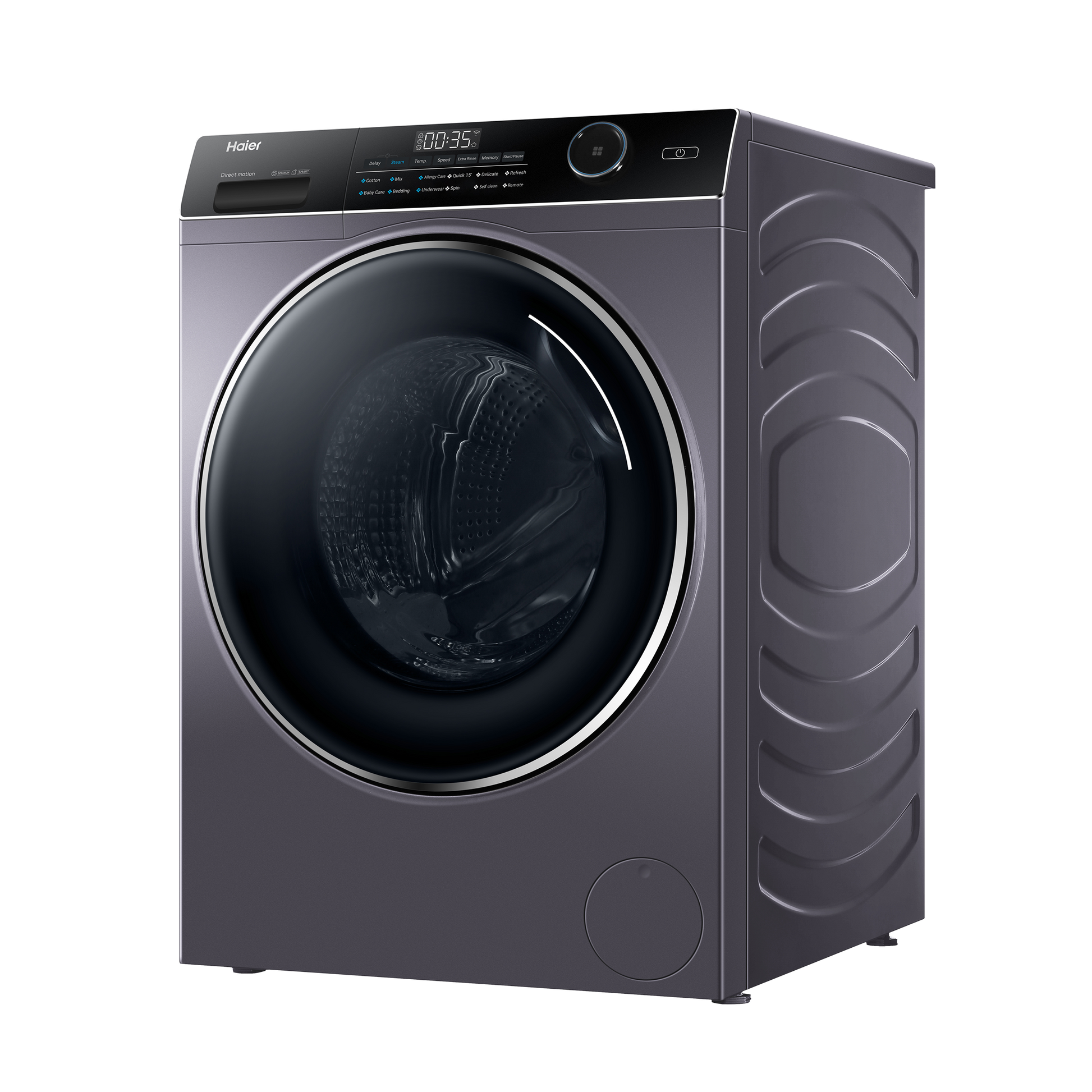 Haier 8 kg Fully Automatic Front Load Washing Machine (HW80-DM14959CS6U1, Direct Motion Motor, Starry Silver)