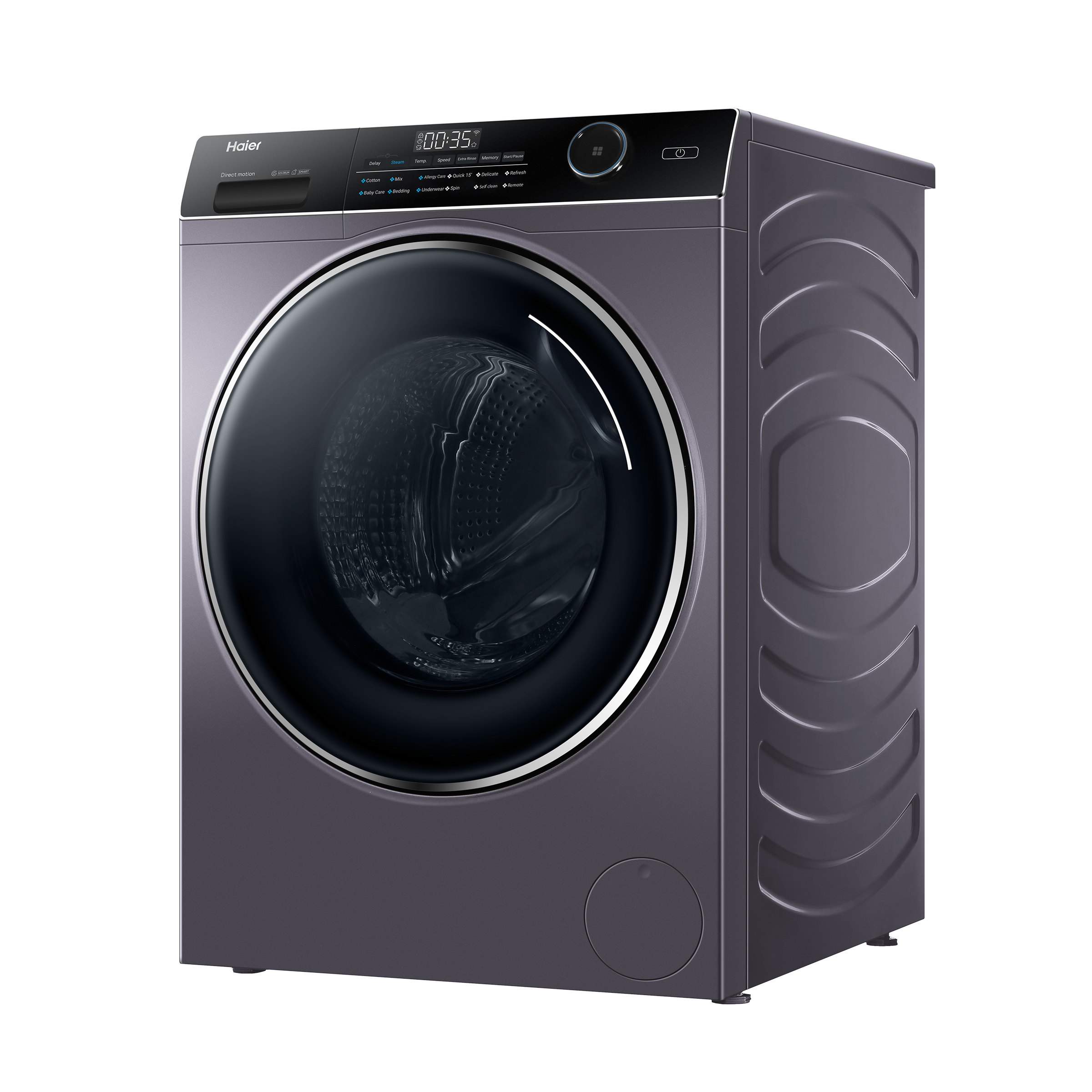 Haier 8 kg Fully Automatic Front Load Washing Machine (HW80-DM14959CS6U1, Direct Motion Motor, Starry Silver)