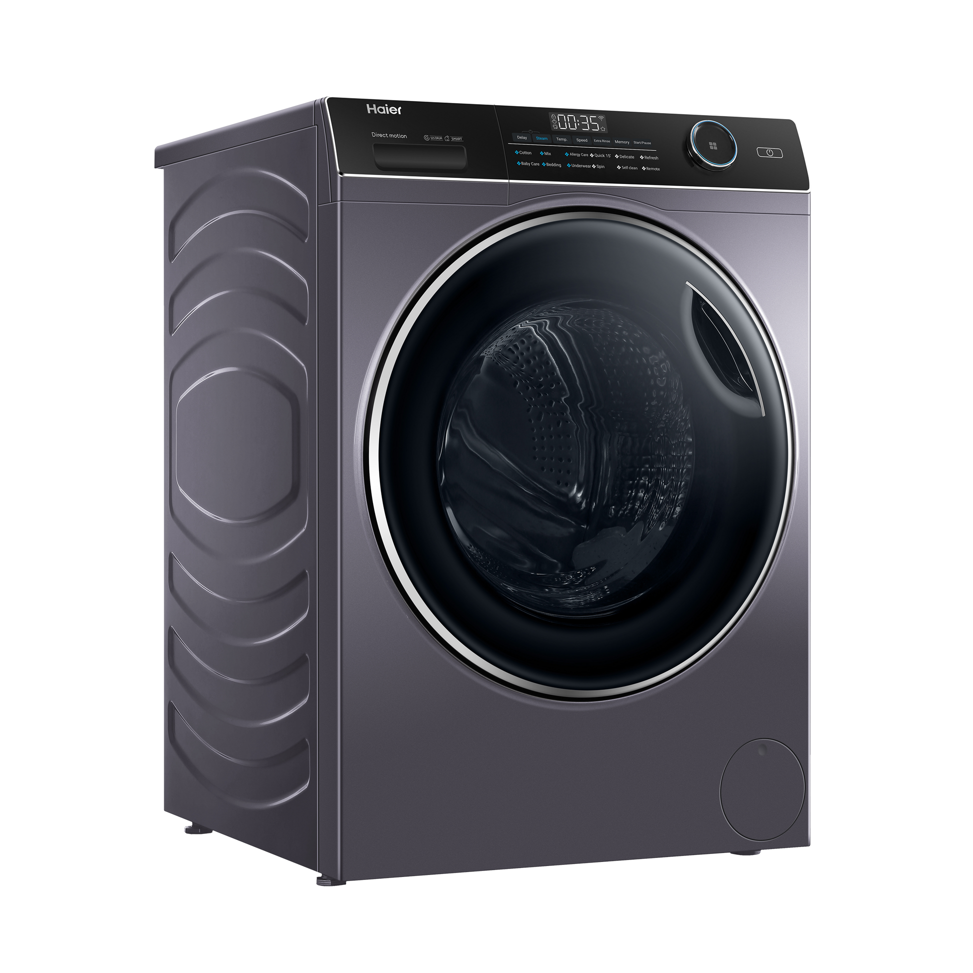 Haier 8 kg Fully Automatic Front Load Washing Machine (HW80-DM14959CS6U1, Direct Motion Motor, Starry Silver)