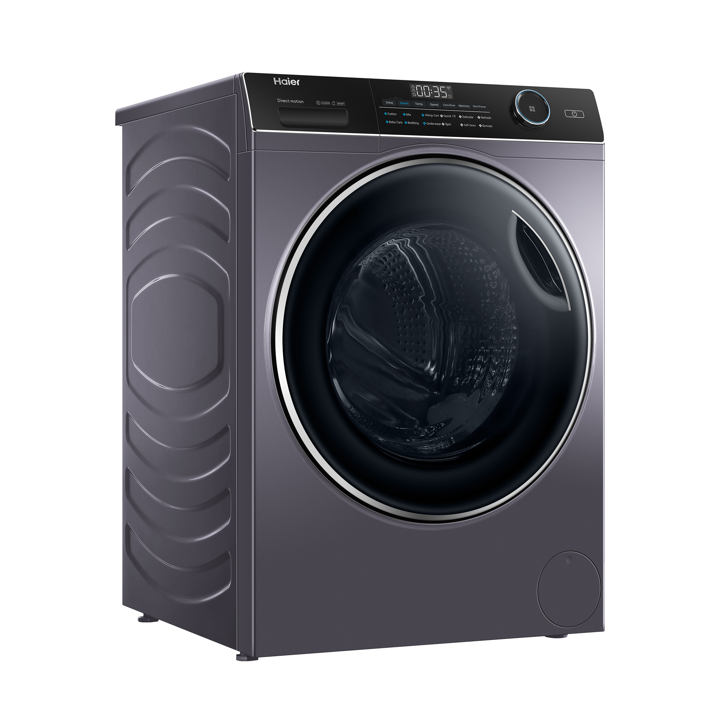 Haier 8 kg Fully Automatic Front Load Washing Machine (HW80-DM14959CS6U1, Direct Motion Motor, Starry Silver)