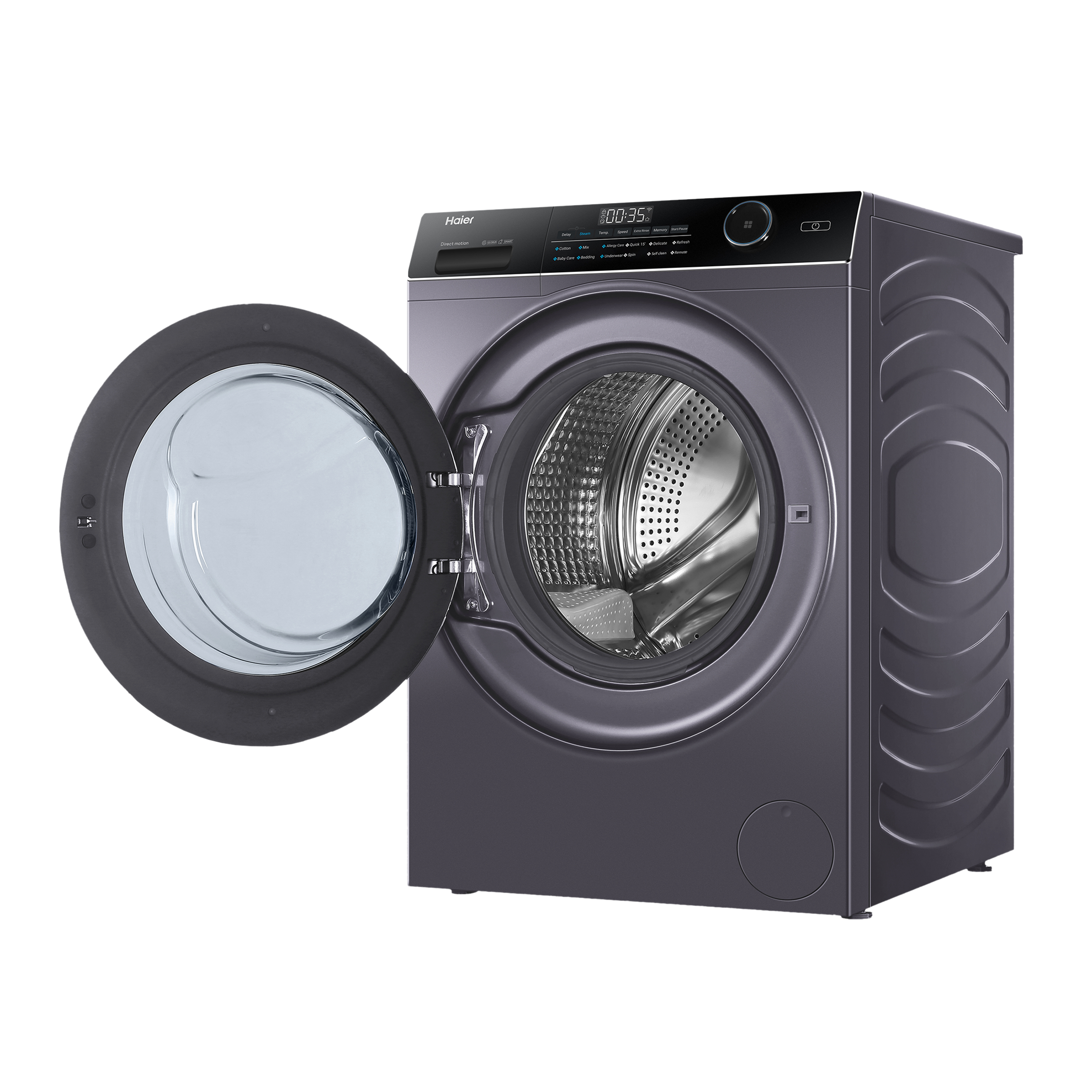 Haier 8 kg Fully Automatic Front Load Washing Machine (HW80-DM14959CS6U1, Direct Motion Motor, Starry Silver)