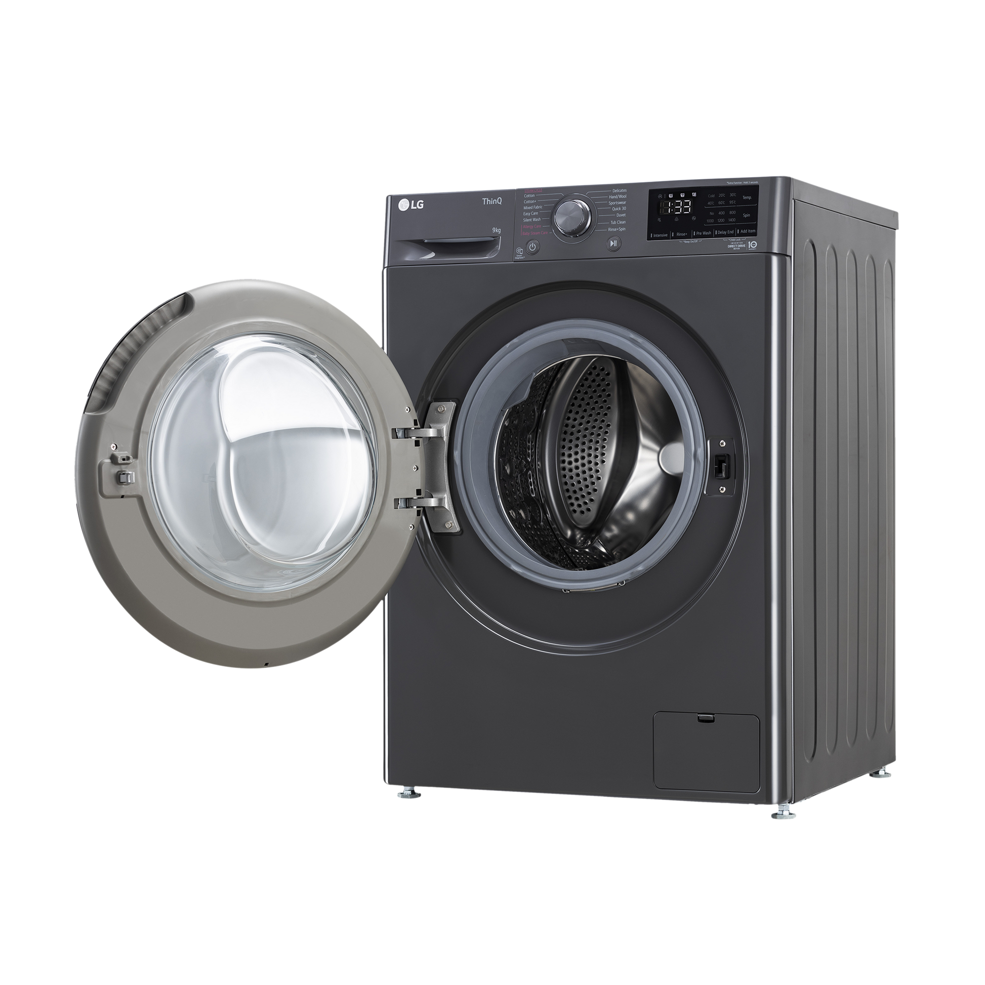 LG 8 Kg 5 Star Inverter Fully Automatic Front Load Washing Machine (FHP1208A5M.AMBQEIL, In-built Heater, Middle Black)