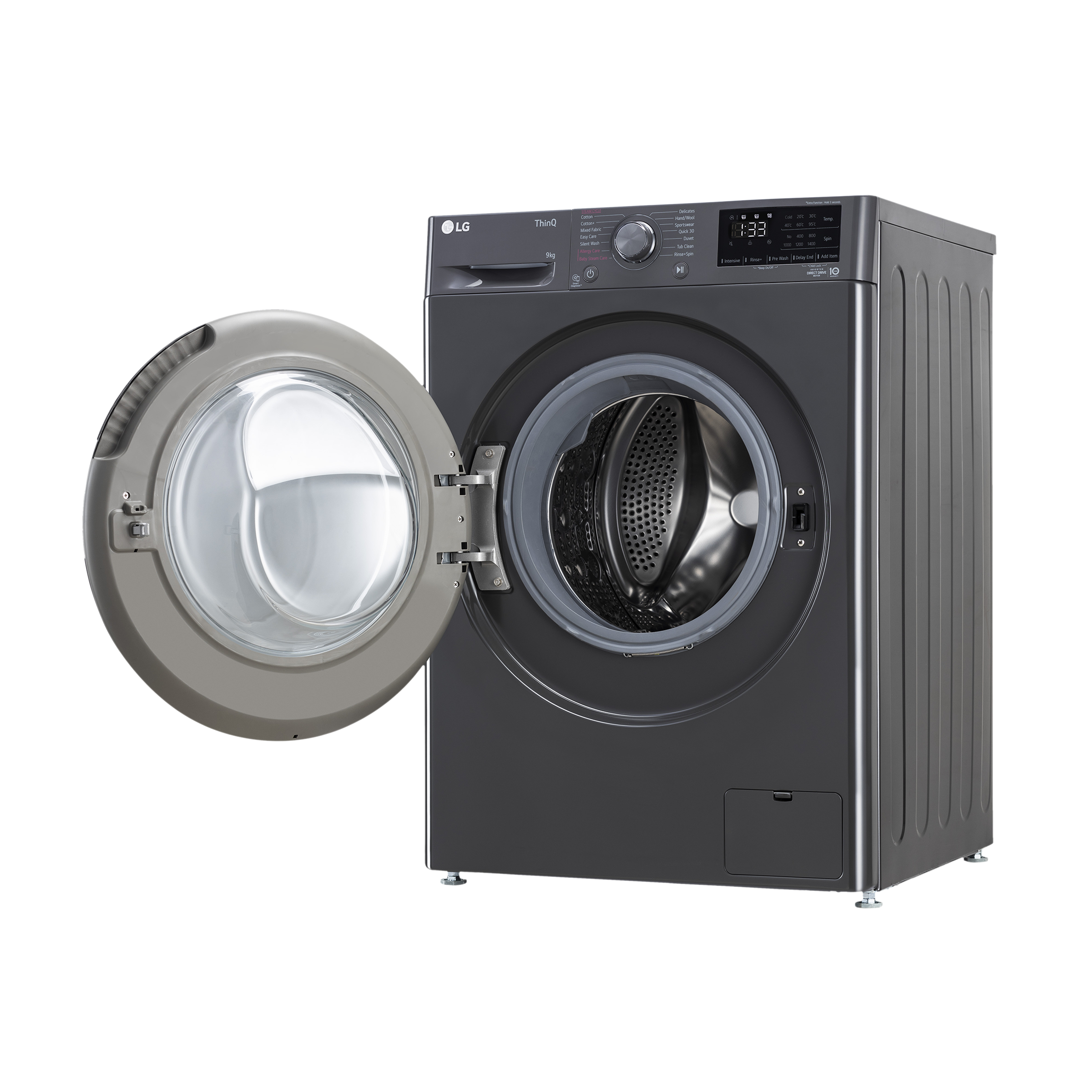 LG 8 Kg 5 Star Inverter Fully Automatic Front Load Washing Machine (FHP1208A5M.AMBQEIL, In-built Heater, Middle Black)