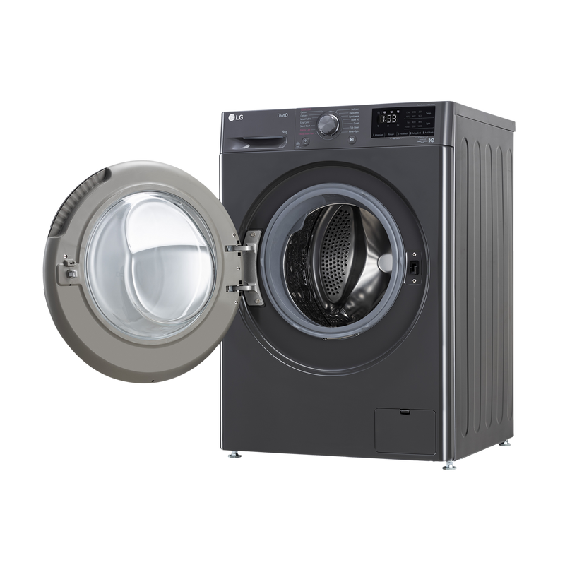 LG 8 Kg 5 Star Inverter Fully Automatic Front Load Washing Machine (FHP1208A5M.AMBQEIL, In-built Heater, Middle Black)
