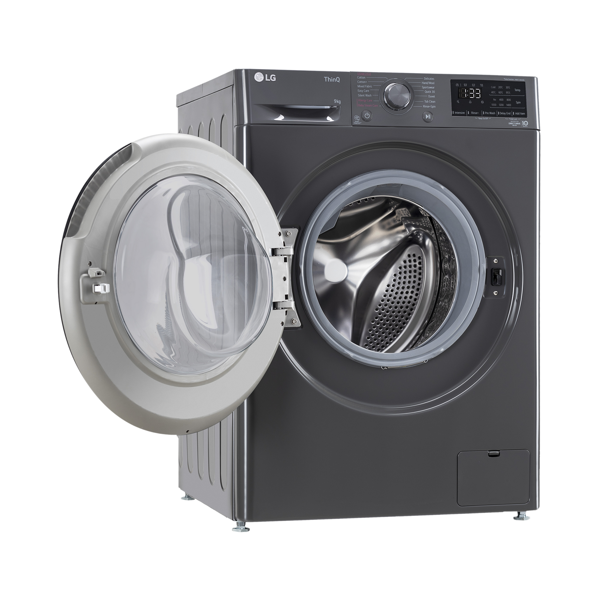 LG 8 Kg 5 Star Inverter Fully Automatic Front Load Washing Machine (FHP1208A5M.AMBQEIL, In-built Heater, Middle Black)