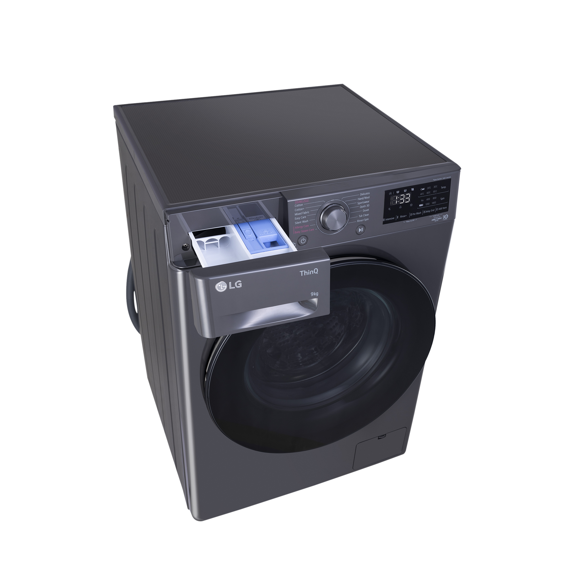 LG 8 Kg 5 Star Inverter Fully Automatic Front Load Washing Machine (FHP1208A5M.AMBQEIL, In-built Heater, Middle Black)