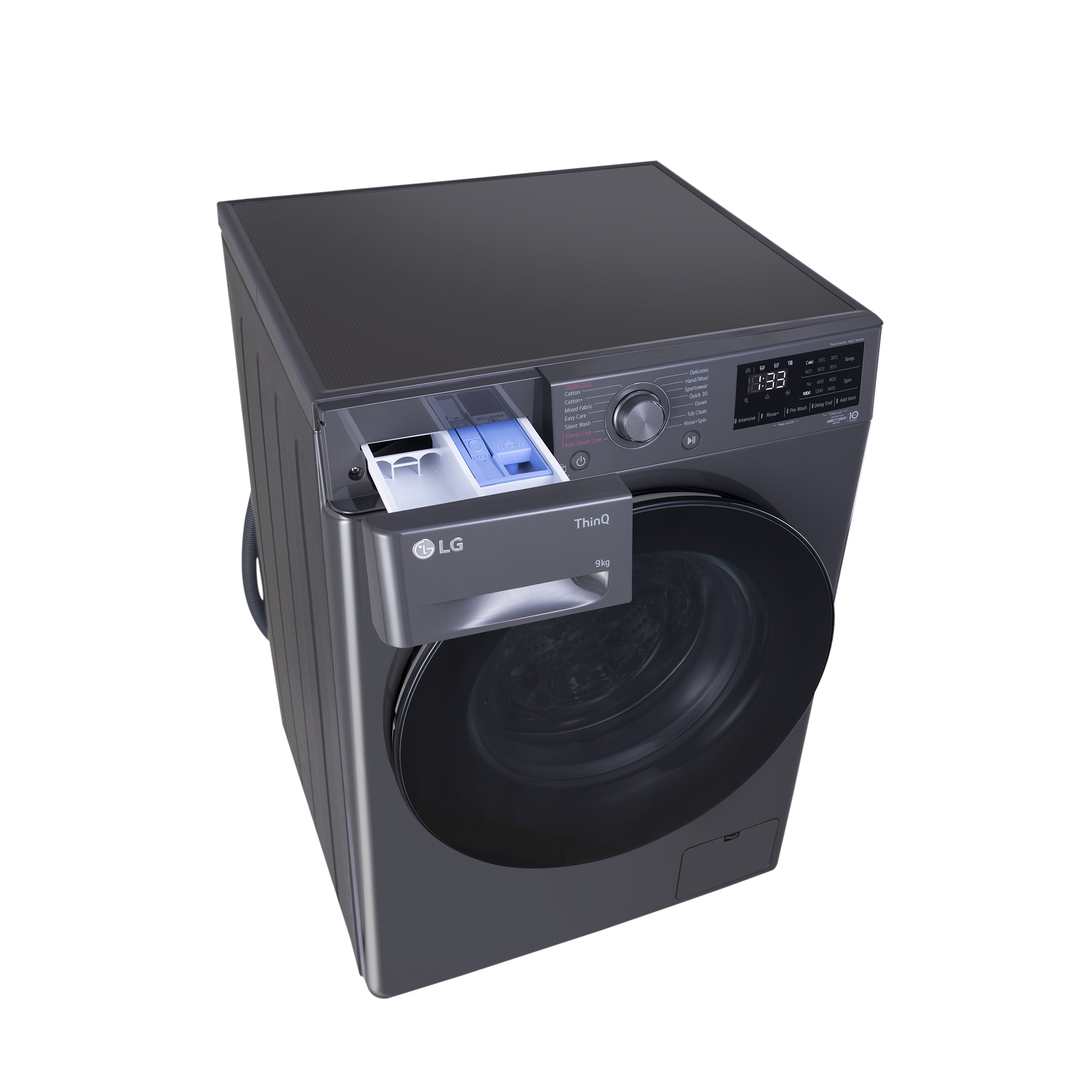 LG 8 Kg 5 Star Inverter Fully Automatic Front Load Washing Machine (FHP1208A5M.AMBQEIL, In-built Heater, Middle Black)