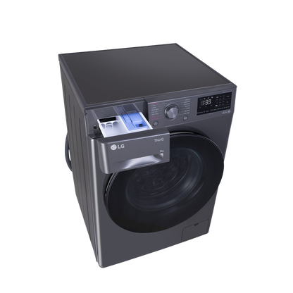 LG 8 Kg 5 Star Inverter Fully Automatic Front Load Washing Machine (FHP1208A5M.AMBQEIL, In-built Heater, Middle Black)
