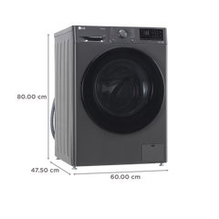 LG 8 Kg 5 Star Inverter Fully Automatic Front Load Washing Machine (FHP1208A5M.AMBQEIL, In-built Heater, Middle Black)