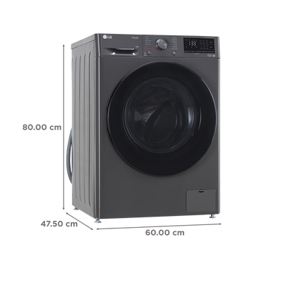 LG 8 Kg 5 Star Inverter Fully Automatic Front Load Washing Machine (FHP1208A5M.AMBQEIL, In-built Heater, Middle Black)