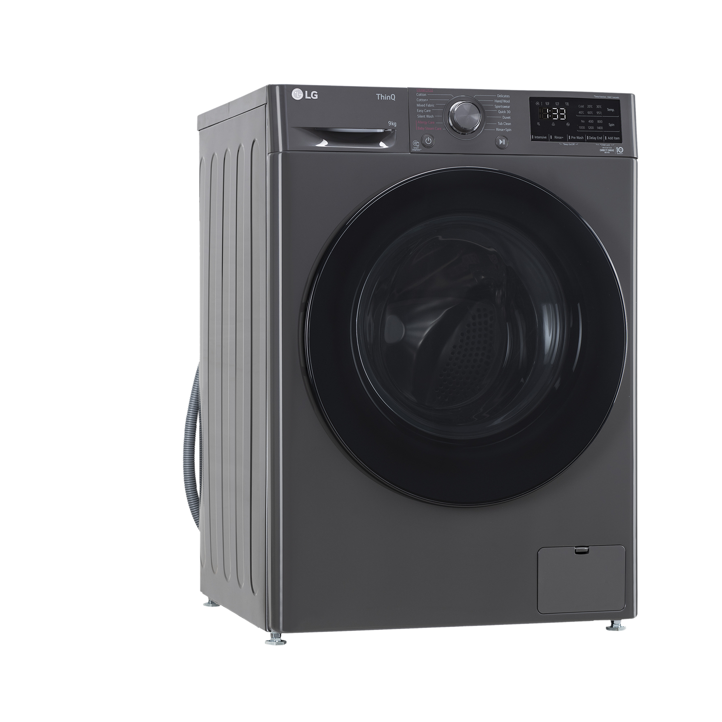 LG 8 Kg 5 Star Inverter Fully Automatic Front Load Washing Machine (FHP1208A5M.AMBQEIL, In-built Heater, Middle Black)