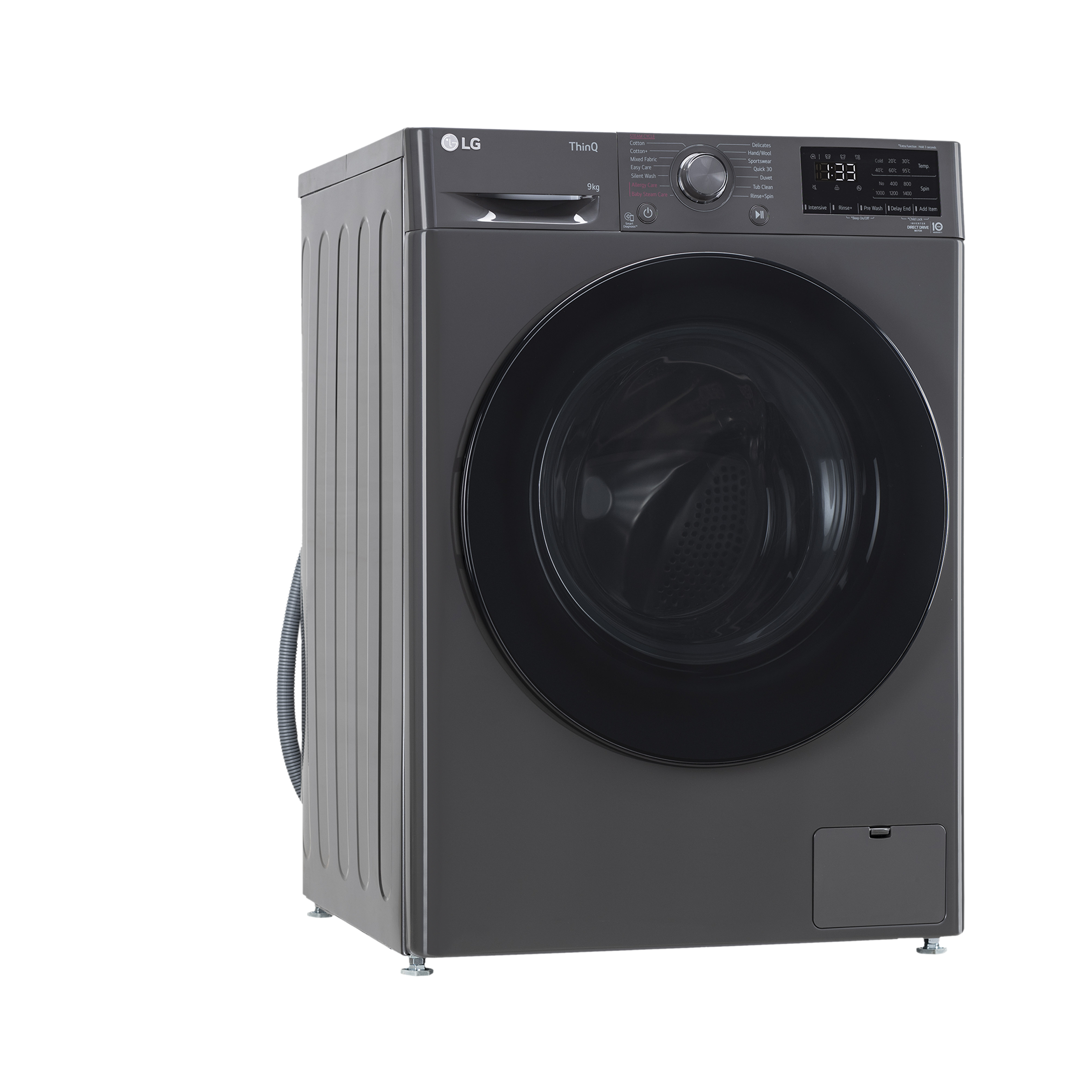 LG 8 Kg 5 Star Inverter Fully Automatic Front Load Washing Machine (FHP1208A5M.AMBQEIL, In-built Heater, Middle Black)