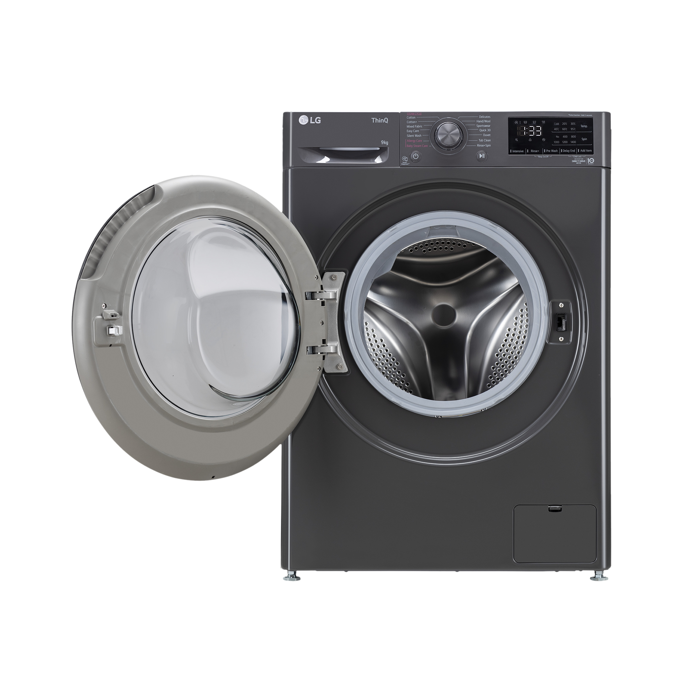 LG 8 Kg 5 Star Inverter Fully Automatic Front Load Washing Machine (FHP1208A5M.AMBQEIL, In-built Heater, Middle Black)