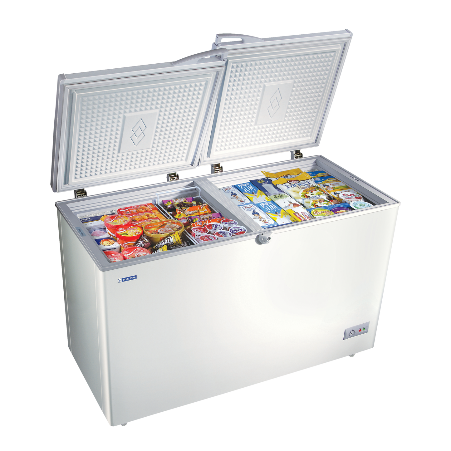 Blue Star 335 Litres Double Door Chest Freezer (Direct Cooling Technology, CHFK350DGS, White)
