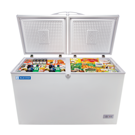 Blue Star 335 Litres Double Door Chest Freezer (Direct Cooling Technology, CHFK350DGS, White)