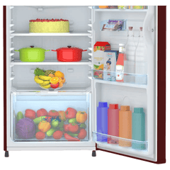 Haier 185 Litres 2 Star Direct Cool Single Door Refrigerator with Antibacterial Gasket (HED-192RS-P, Red Steel)