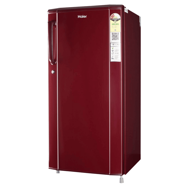 Haier 185 Litres 2 Star Direct Cool Single Door Refrigerator with Antibacterial Gasket (HED-192RS-P, Red Steel)