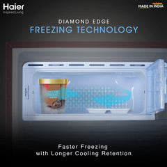 Haier 185 Litres 2 Star Direct Cool Single Door Refrigerator with Antibacterial Gasket (HED-192RS-P, Red Steel)