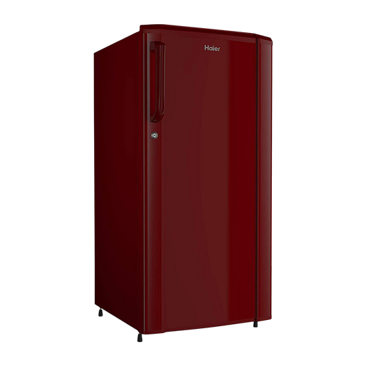Haier 185 Litres 2 Star Direct Cool Single Door Refrigerator with Antibacterial Gasket (HED-192RS-P, Red Steel)