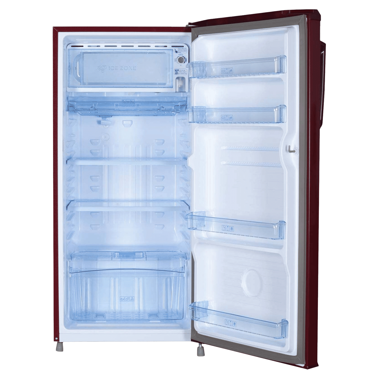 Haier 185 Litres 2 Star Direct Cool Single Door Refrigerator with Antibacterial Gasket (HED-192RS-P, Red Steel)