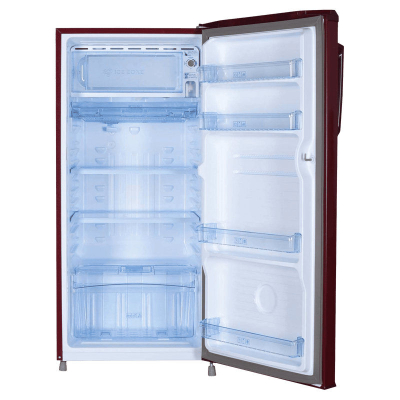 Haier 185 Litres 2 Star Direct Cool Single Door Refrigerator with Antibacterial Gasket (HED-192RS-P, Red Steel)