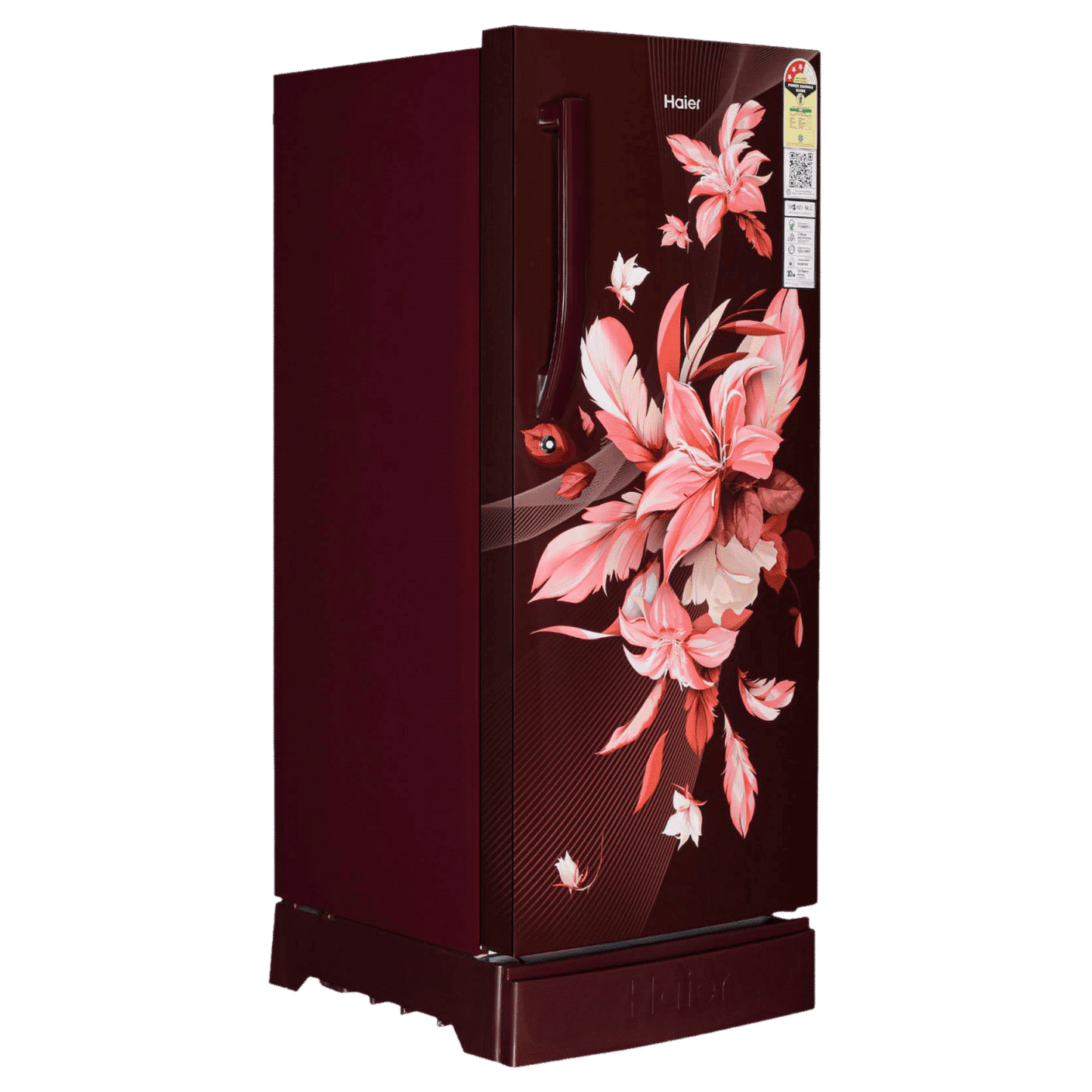 Haier 190 Litres 3 Star Direct Cool Single Door Refrigerator with Antibacterial Gasket (HED-203RFB-P, Red Opal)