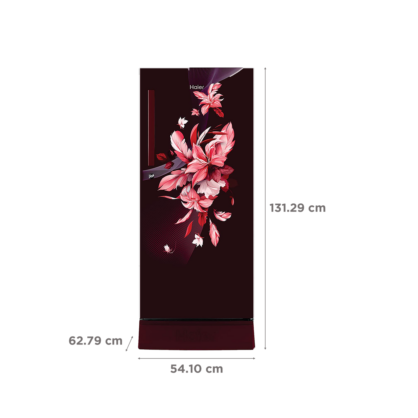 Haier 190 Litres 3 Star Direct Cool Single Door Refrigerator with Antibacterial Gasket (HED-203RFB-P, Red Opal)
