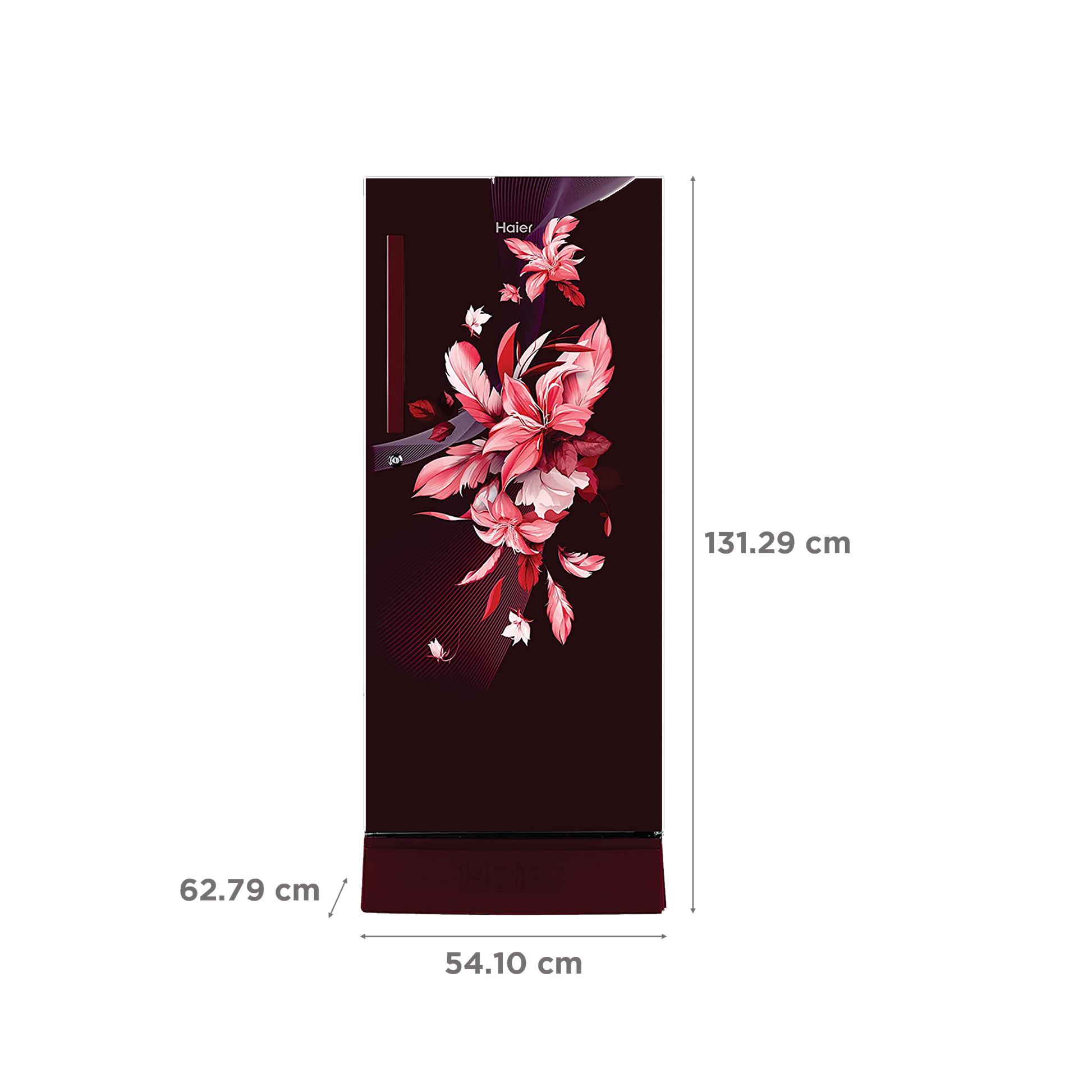 Haier 190 Litres 3 Star Direct Cool Single Door Refrigerator with Antibacterial Gasket (HED-203RFB-P, Red Opal)