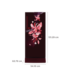 Haier 190 Litres 3 Star Direct Cool Single Door Refrigerator with Antibacterial Gasket (HED-203RFB-P, Red Opal)