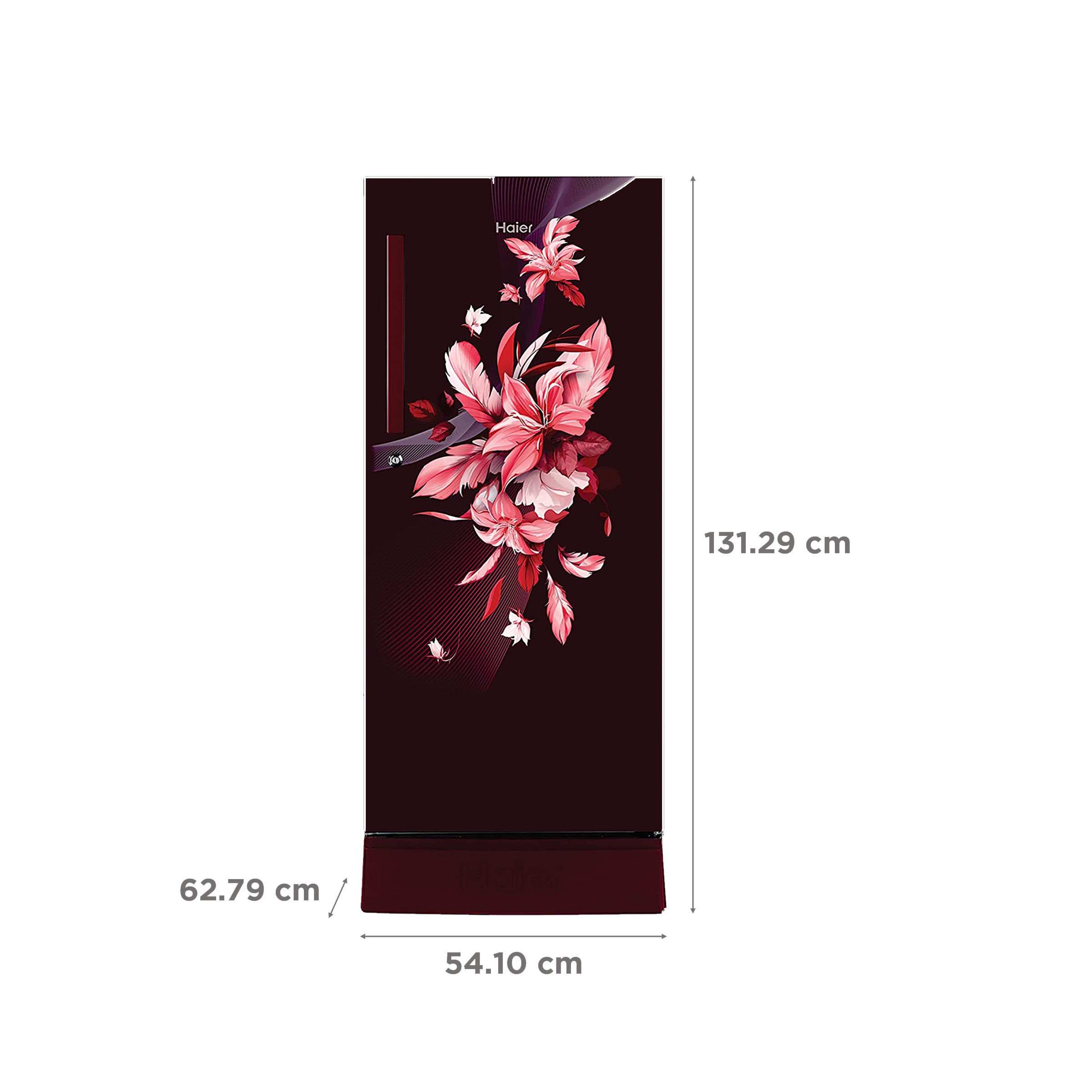 Haier 190 Litres 3 Star Direct Cool Single Door Refrigerator with Antibacterial Gasket (HED-203RFB-P, Red Opal)