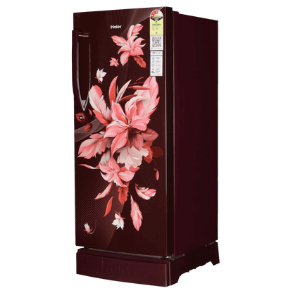 Haier 190 Litres 3 Star Direct Cool Single Door Refrigerator with Antibacterial Gasket (HED-203RFB-P, Red Opal)