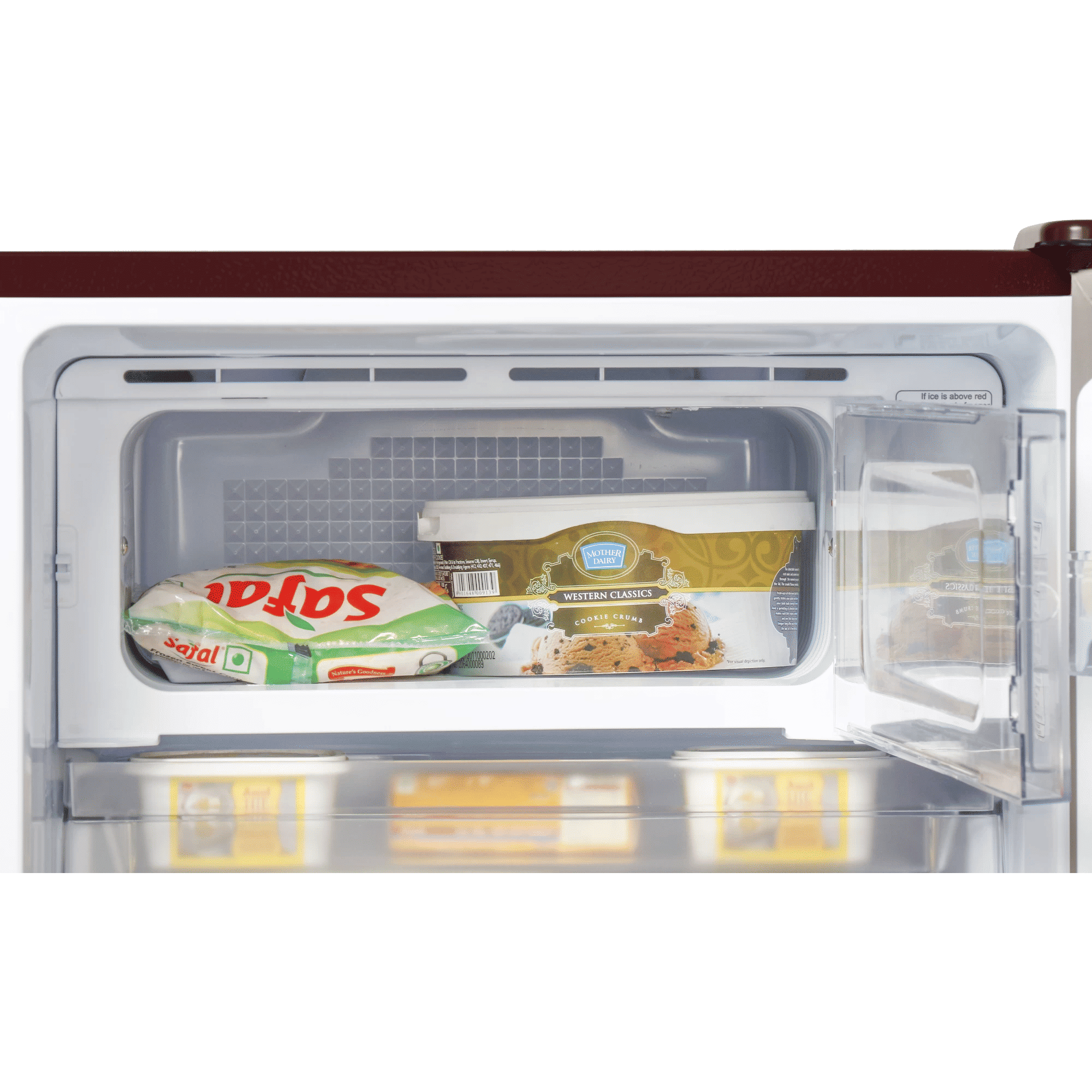 Haier 190 Litres 3 Star Direct Cool Single Door Refrigerator with Antibacterial Gasket (HED-203RFB-P, Red Opal)