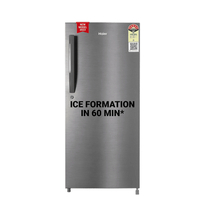 Haier 190 Litres 5 Star Direct Cool Single Door Refrigerator with Antibacterial Gasket (HED-205DS-P, Dazzle Steel)