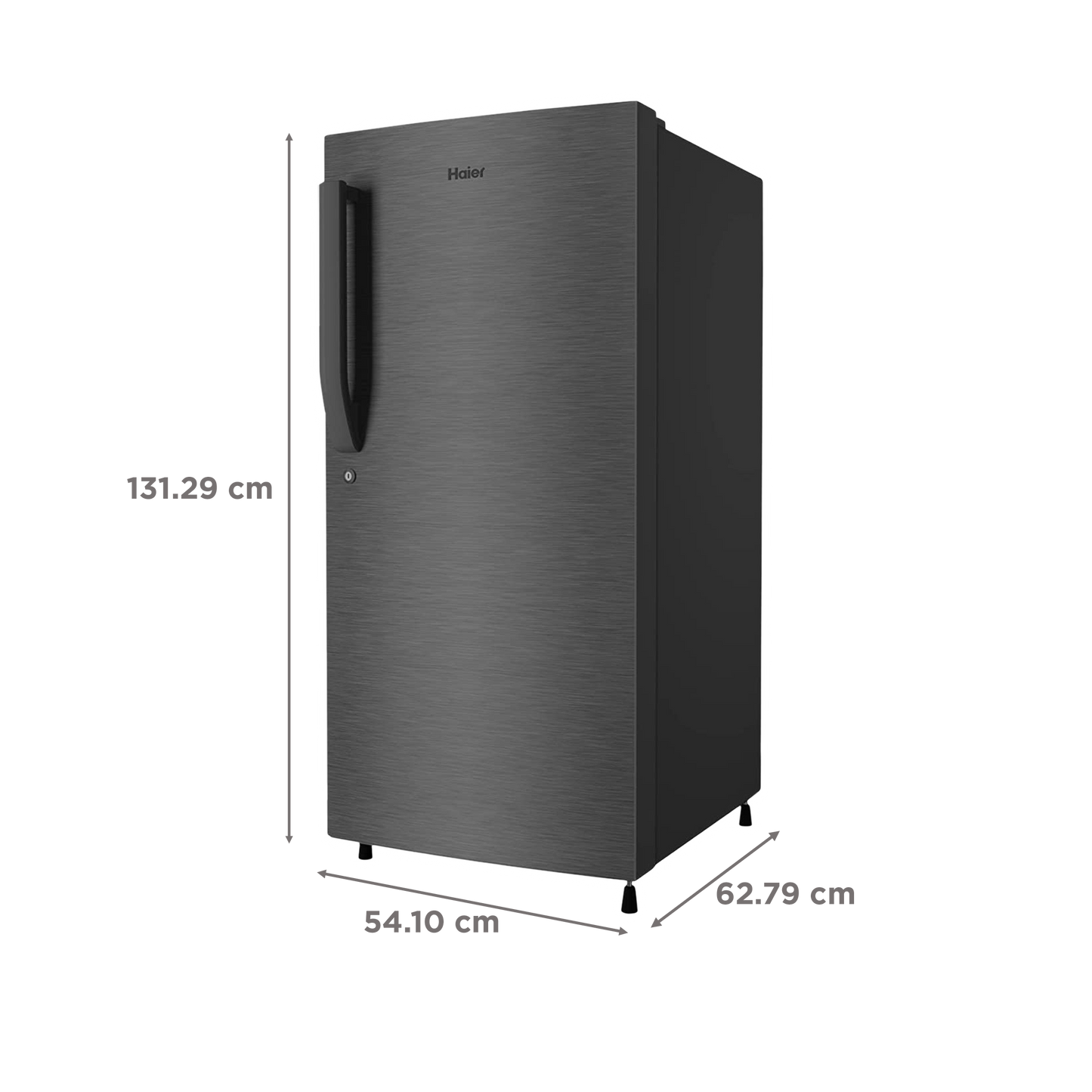 Haier 190 Litres 5 Star Direct Cool Single Door Refrigerator with Antibacterial Gasket (HED-205DS-P, Dazzle Steel)