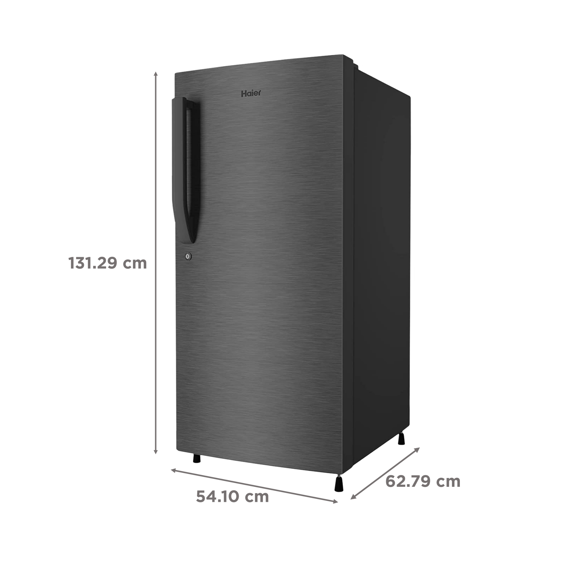 Haier 190 Litres 5 Star Direct Cool Single Door Refrigerator with Antibacterial Gasket (HED-205DS-P, Dazzle Steel)