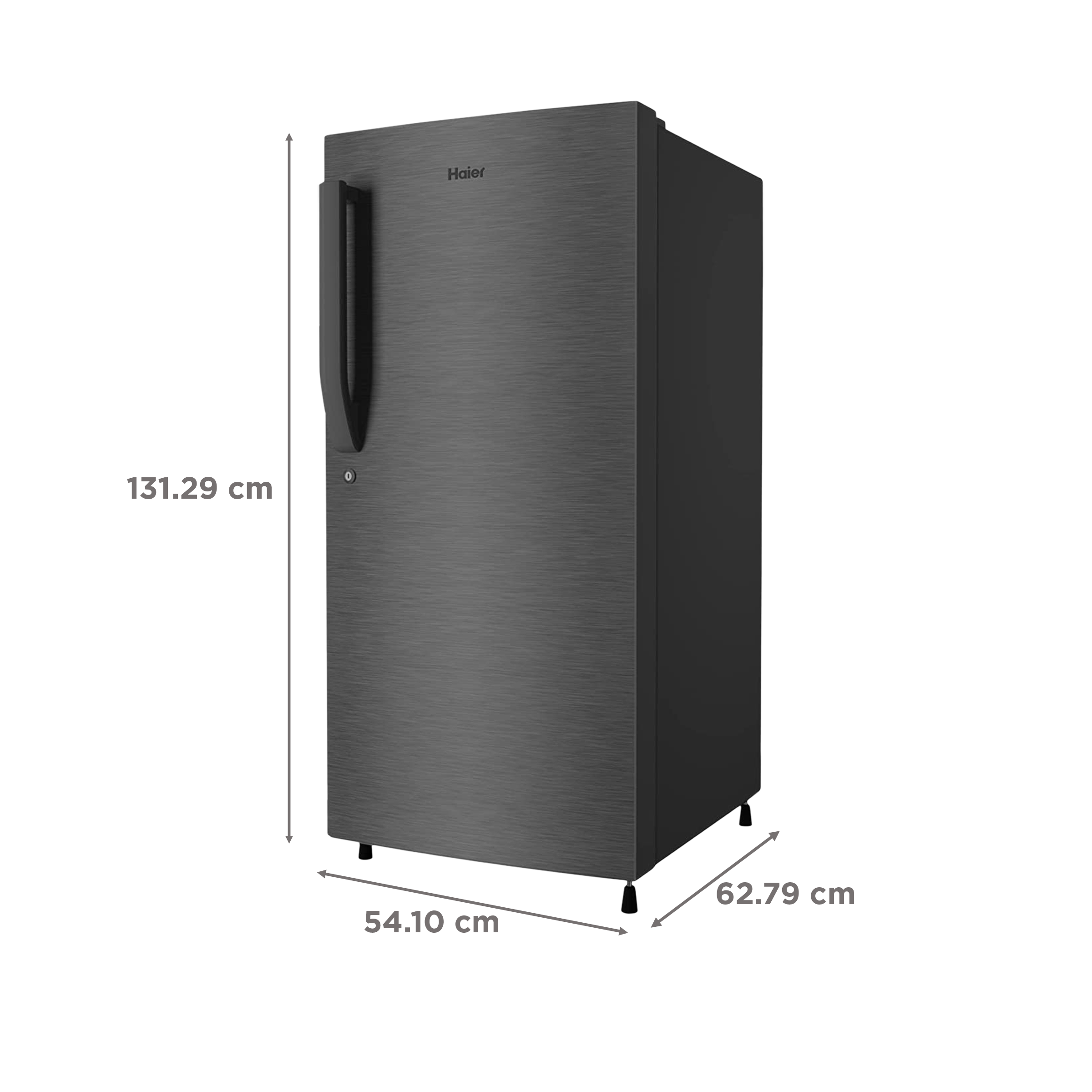 Haier 190 Litres 5 Star Direct Cool Single Door Refrigerator with Antibacterial Gasket (HED-205DS-P, Dazzle Steel)