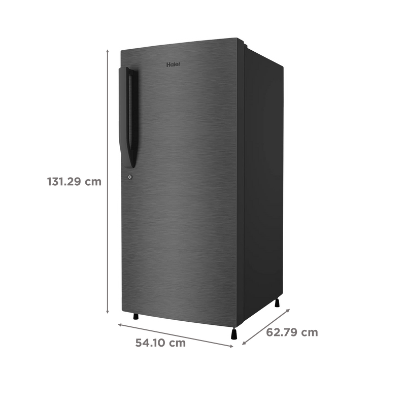 Haier 190 Litres 5 Star Direct Cool Single Door Refrigerator with Antibacterial Gasket (HED-205DS-P, Dazzle Steel)