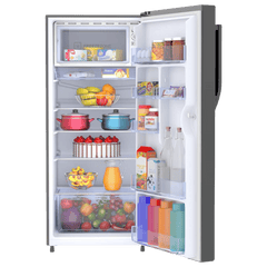 Haier 190 Litres 5 Star Direct Cool Single Door Refrigerator with Antibacterial Gasket (HED-205DS-P, Dazzle Steel)
