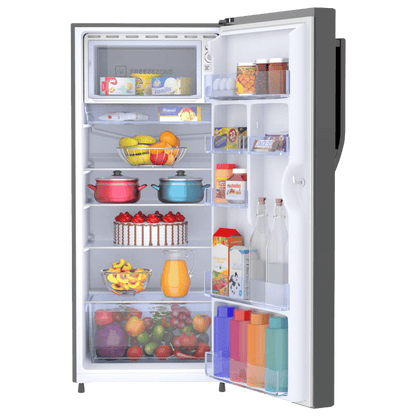 Haier 190 Litres 5 Star Direct Cool Single Door Refrigerator with Antibacterial Gasket (HED-205DS-P, Dazzle Steel)
