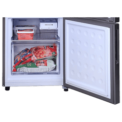 Haier 237 Litres 2 Star Frost Free Double Door Bottom Mount Convertible Refrigerator with Anti-bacterial Gasket (HEB-242GS-P, Moon Silver)