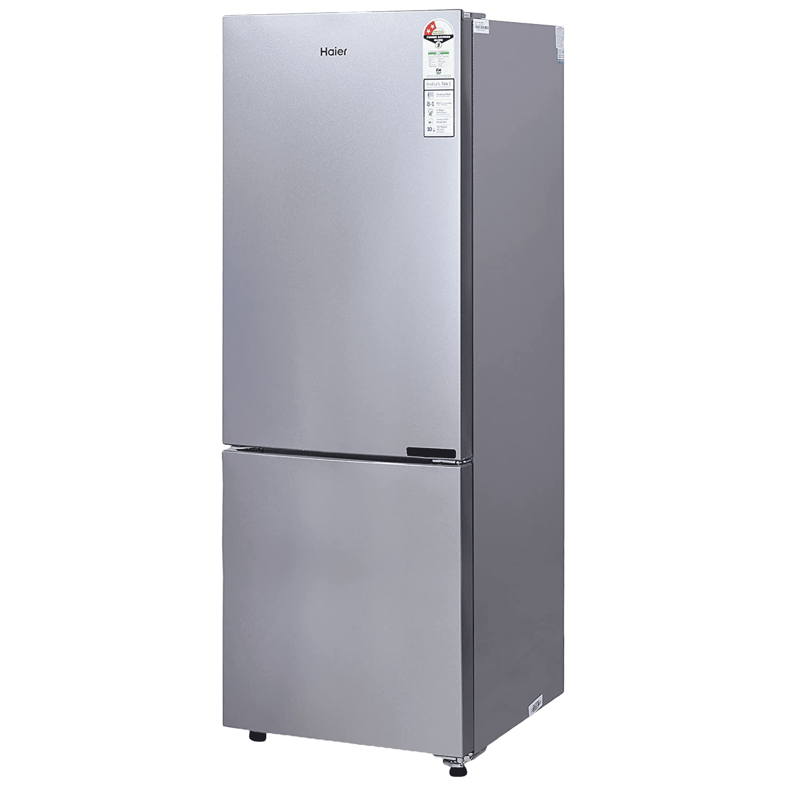 Haier 237 Litres 2 Star Frost Free Double Door Bottom Mount Convertible Refrigerator with Anti-bacterial Gasket (HEB-242GS-P, Moon Silver)