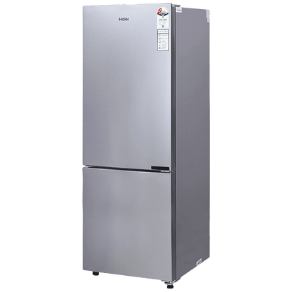Haier 237 Litres 2 Star Frost Free Double Door Bottom Mount Convertible Refrigerator with Anti-bacterial Gasket (HEB-242GS-P, Moon Silver)