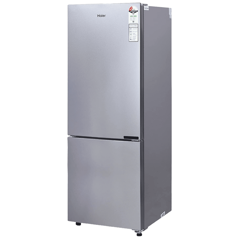 Haier 237 Litres 2 Star Frost Free Double Door Bottom Mount Convertible Refrigerator with Anti-bacterial Gasket (HEB-242GS-P, Moon Silver)